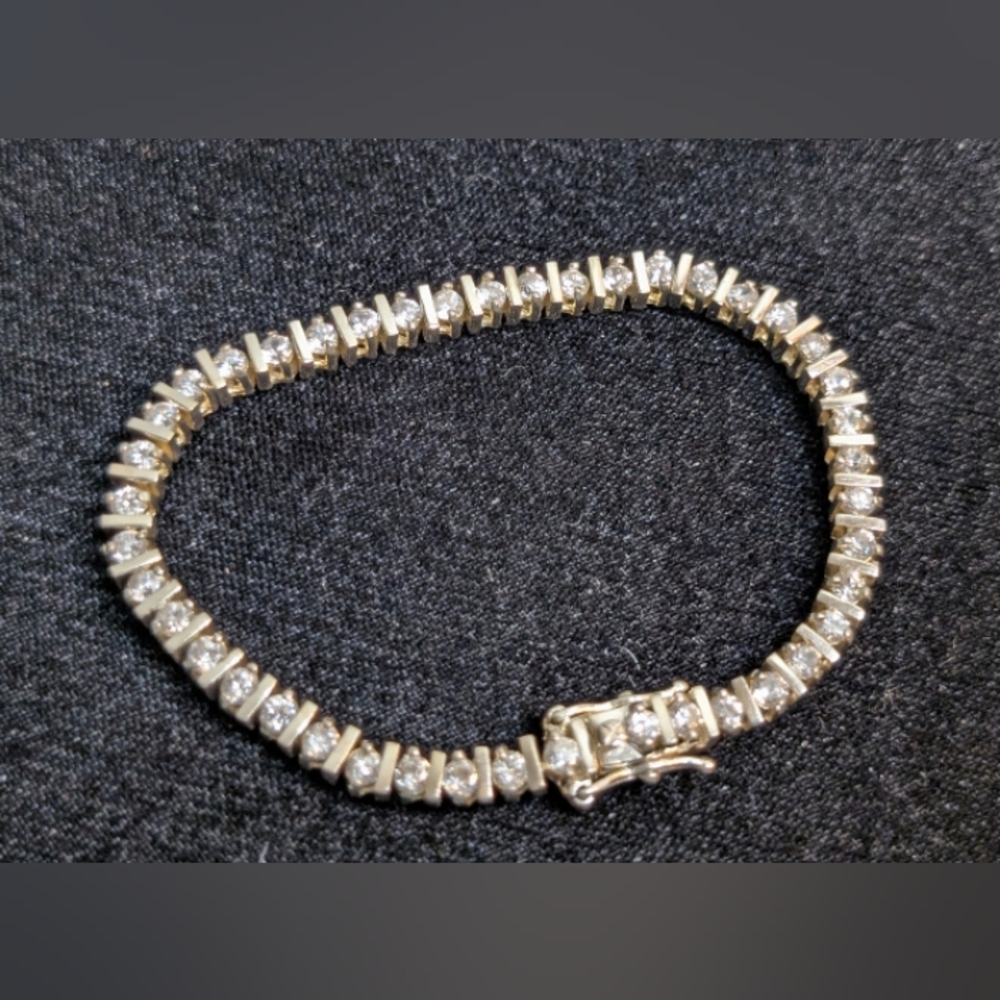 Sterling Silver 7.5" CZ Tennis Bracelet